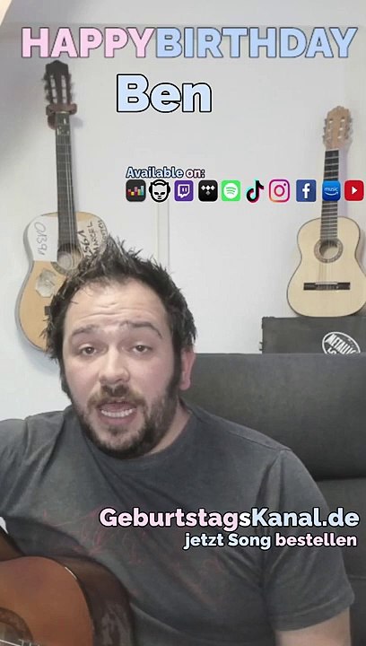 Happy Birthday, Ben! Geburtstagsgrüße an Ben