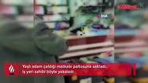 Yaşlı adam çaldığı matkabı paltosuna sakladı, iş yeri sahibi böyle yakaladı