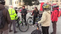 Almanya'dan Türkiye'ye bisikletle gelen Madeline için bisiklet turu düzenlendi