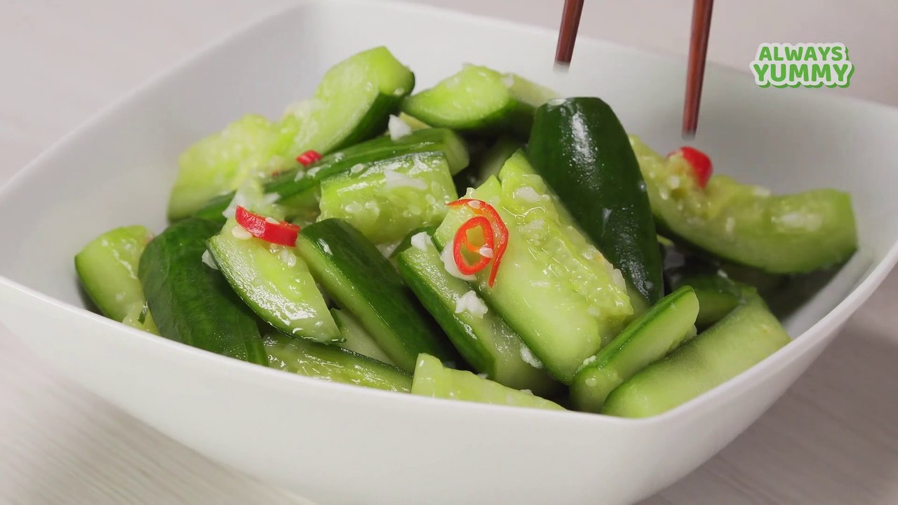 Chinese Smashed Cucumbers With Sesame Oil and Garlic. Recipe by Always