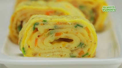 Tamagoyaki Japanese Omelette. Recipe by Always Yummy!