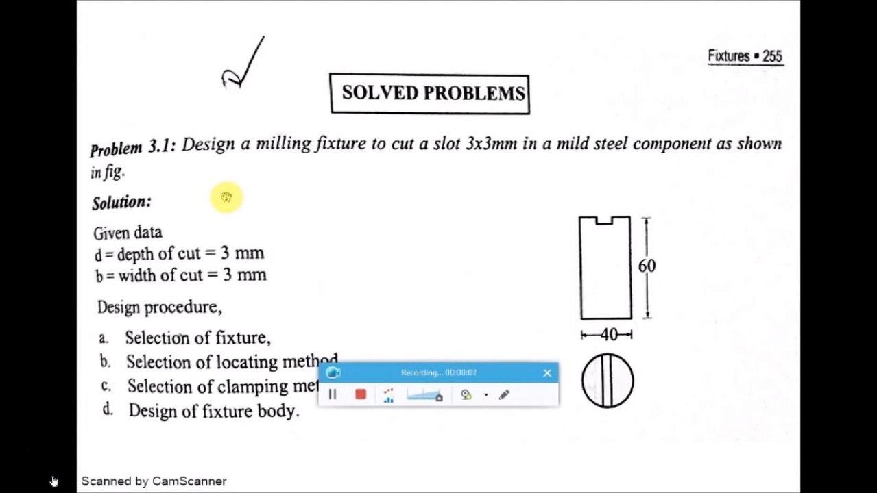 Design of Milling fixture for milling the slot in the components