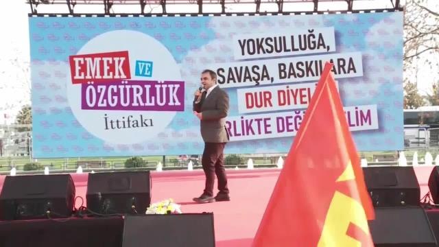 Emek ve Özgürlük İttifakı Kartal Mitingi… Ercüment Akdeniz: İnkârcı Tutum Devam Ederse Emek ve Özgürlük İttifakı Kendi Adayını Çıkaracak