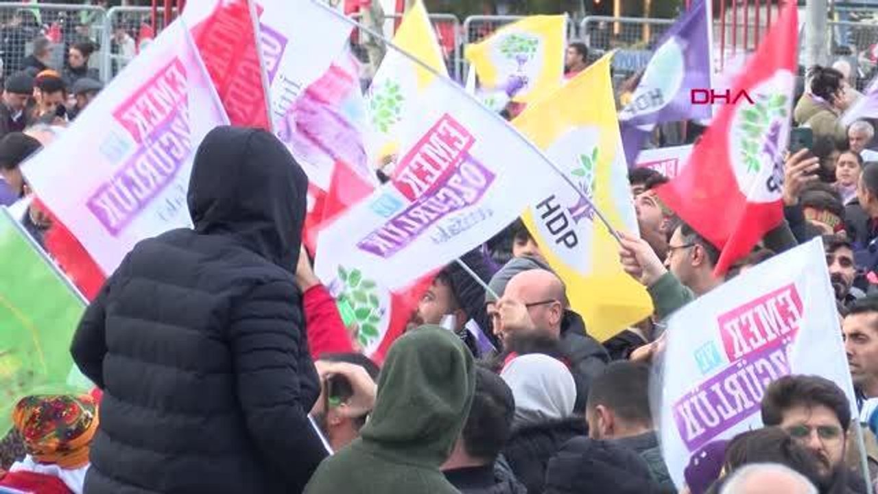 KARTAL'DA EMEK VE ÖZGÜRLÜK İTTİFAKI MİTİNG DÜZENLEDİ