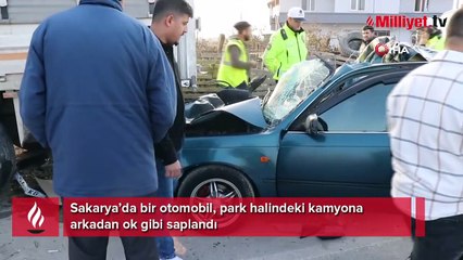 Kamyona ok gibi saplandı! 5 yaşındaki çocuğun hayati tehlikesi var