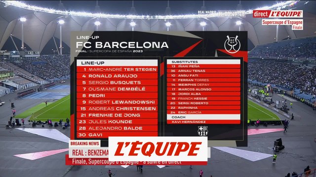 Cinq Français titulaires pour Real Madrid - Barcelone - Foot - ESP - Supercoupe