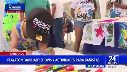 "Payatón familiar": así fueron los shows y actividades para bañistas en Barranco