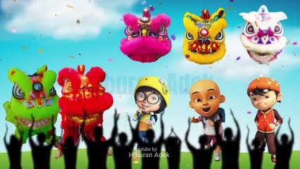 Upin ipin dan kawan kawan main barongsai