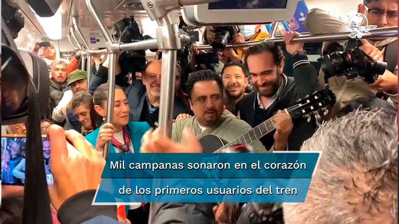 Con tren lleno, Sheinbaum canta éxitos del ayer en reapertura de la Línea 12 del Metro