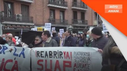 Protes | 30,000 pekerja kesihatan berkumpul di Madrid