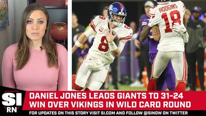 Télécharger la video: Daniel Jones, Giants Defeat Vikings 31-24 to Advance to NFC Divisional Round