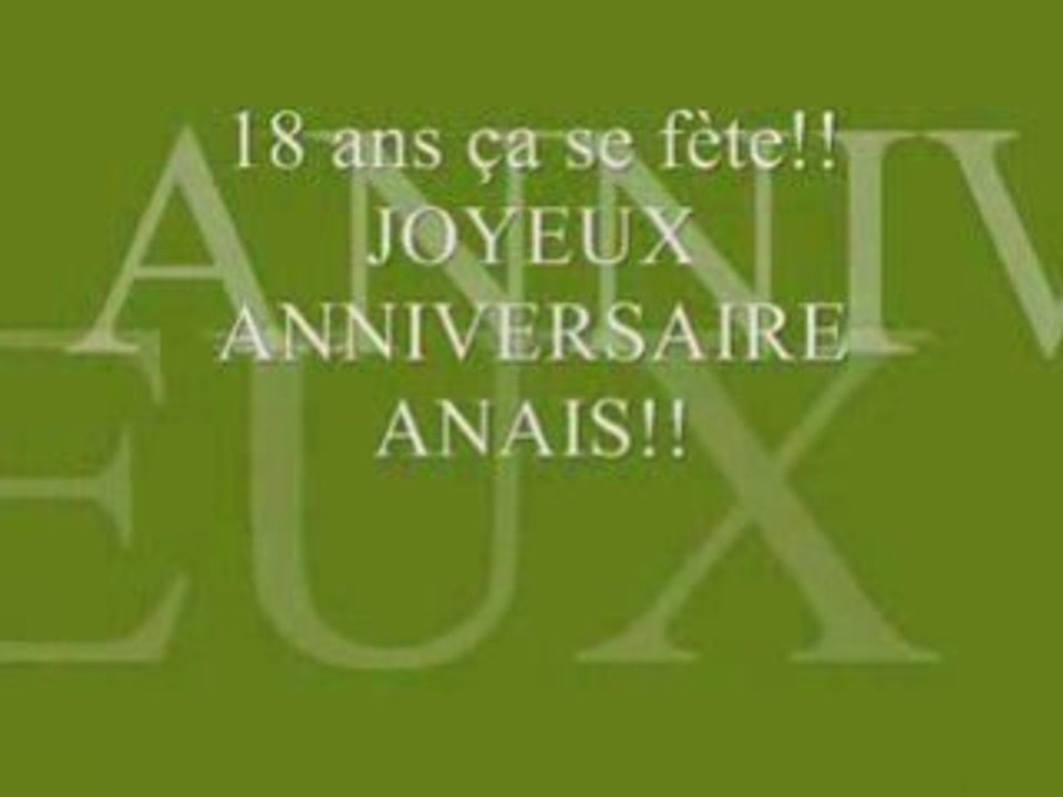 18 ans de Anaïs !!!!!!!!!!!!!