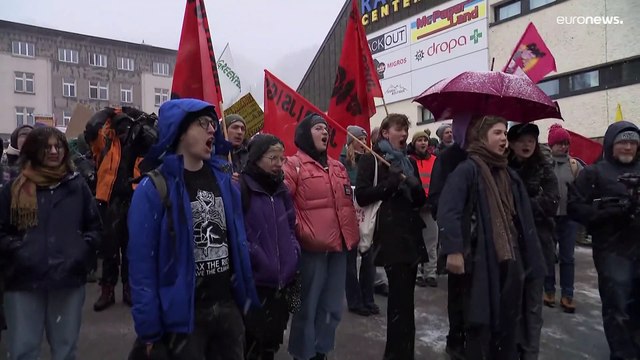Forum économique mondial : les activistes du climat mobilisés à Davos