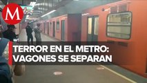 Se separan vagones en Línea 7 del Metro de CdMx; suspenden servicio de Tacuba a Tacubaya