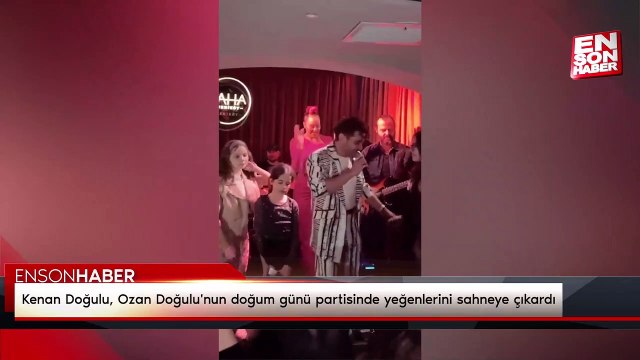Kenan Doğulu, Ozan Doğulu'nun doğum günü partisinde yeğenlerini sahneye çıkardı