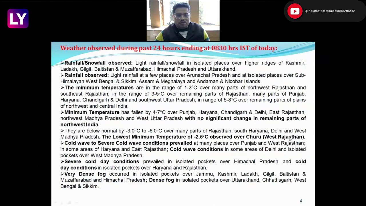 Severe Cold Wave Conditions In North India Till January 18, Says IMD; Temperatures To Drop In Delhi To 3 Degrees