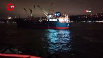 İstanbul Boğazı'nda yük gemisi karaya oturdu: Gemi trafiği askıya alındı