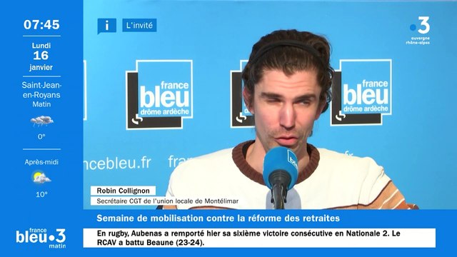 Robin Collignon, secrétaire CGT de l'Union locale de Montélimar.