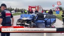 Burdur'da iki otomobilin çarpıştığı kazada 5 kişi yaşamını yitirdi
