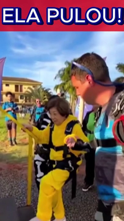 ELA PULOU DO AVIÃO COM 90 ANOS - EU VI NA TV