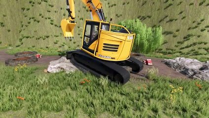 Farming Simulator 22 126 - COLORED CASE EXCAVATORS DEATH RUN