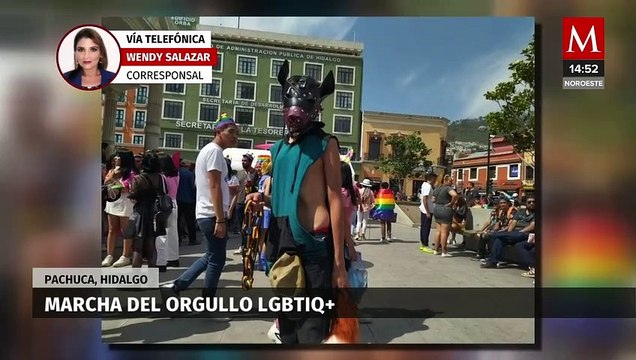 Se lleva a cabo la marcha del Orgullo LGBTIQ+ en Pachuca, Hidalgo