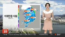 [날씨] 휴일 맑고 어제만큼 더워…강한 자외선 주의