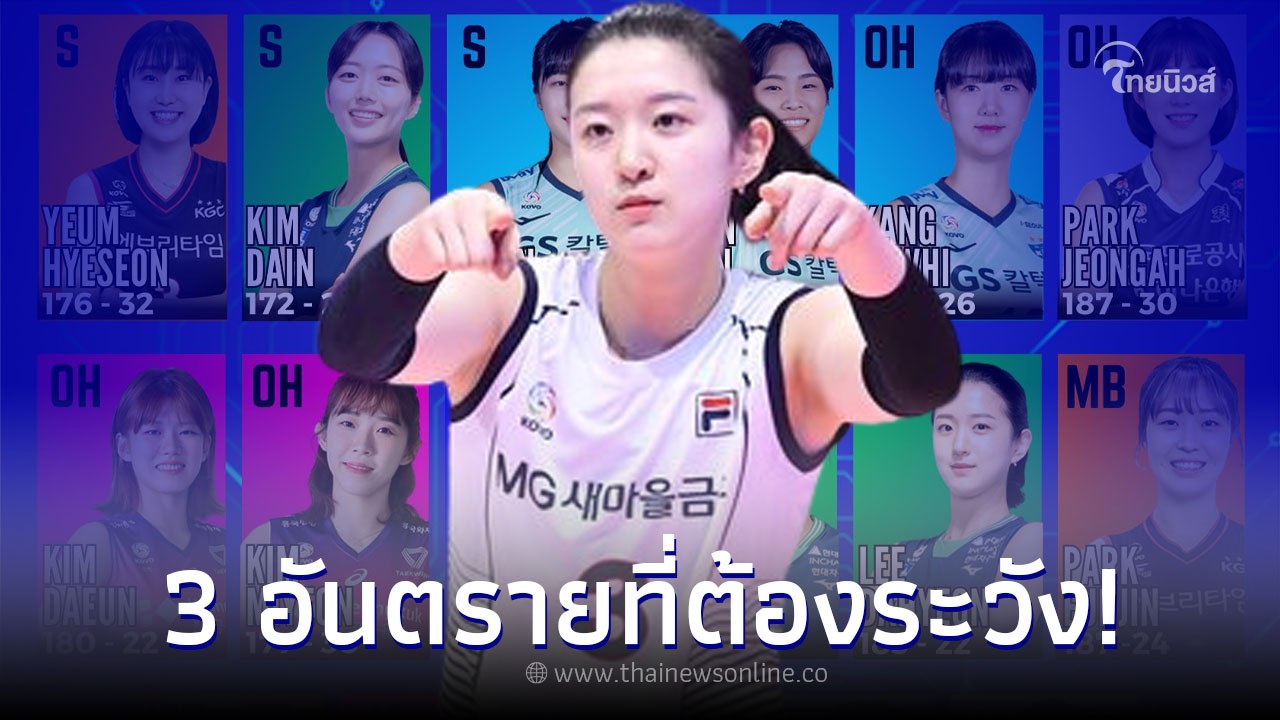 เปิดวาร์ป 3 นักตบเกาหลีใต้ ที่สาวไทยต้องระวัง ก่อนดวลเดือดวันนี้