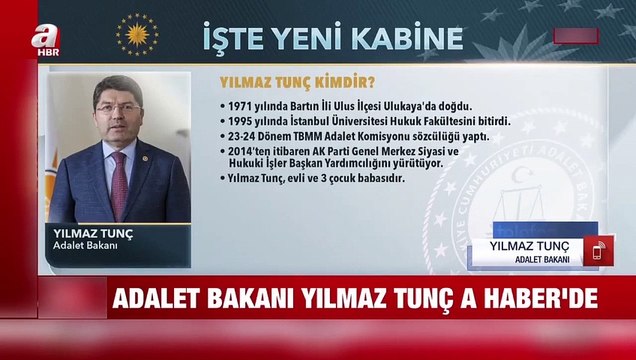 Nouveau ministre de la Justice Yılmaz Tunç：Notre nation mérite une nouvelle constitution