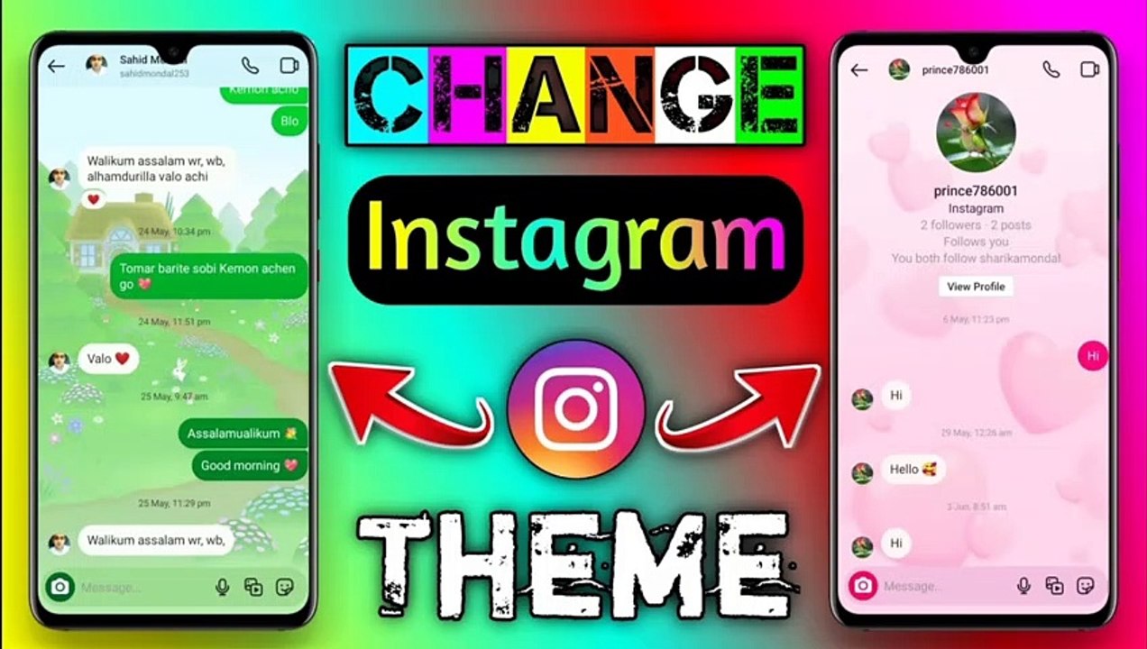 কিভাবে Instagram ~ এর Chat THEME পরিবর্তন করবেন || How To Change ...