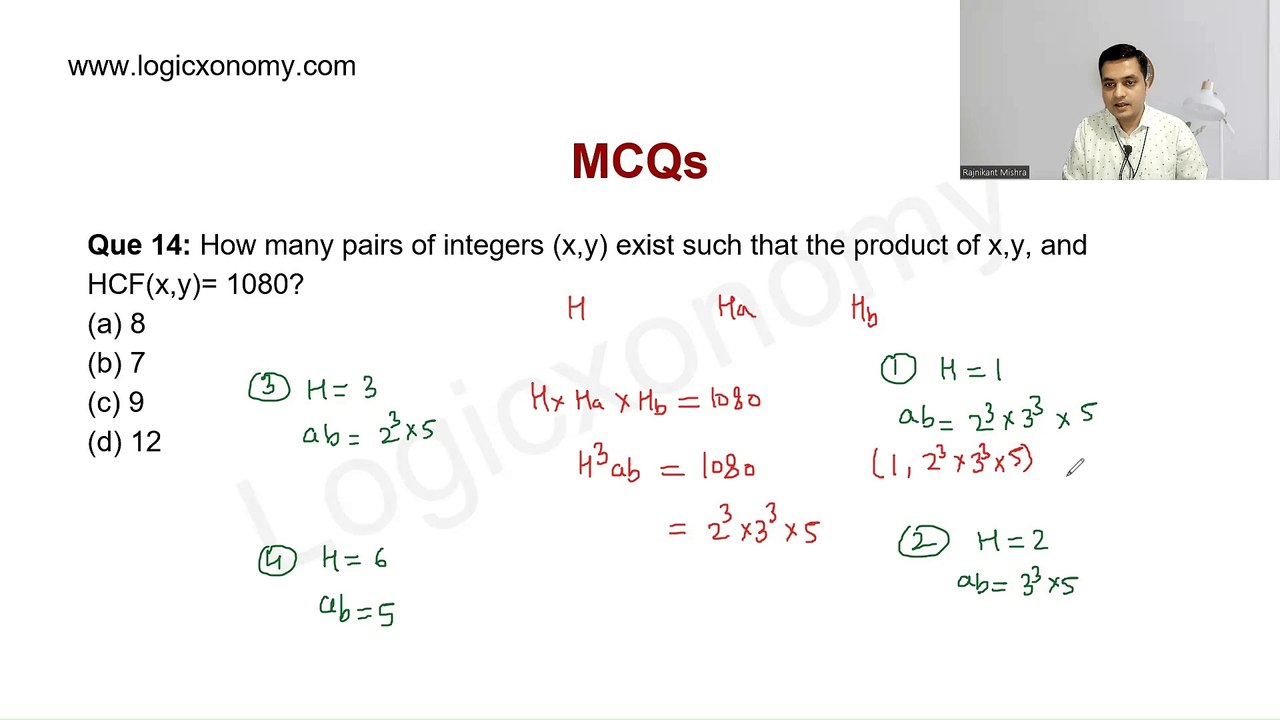 Solving LCM and HCF Puzzles: Finding the Number of Pairs #logicxonomy