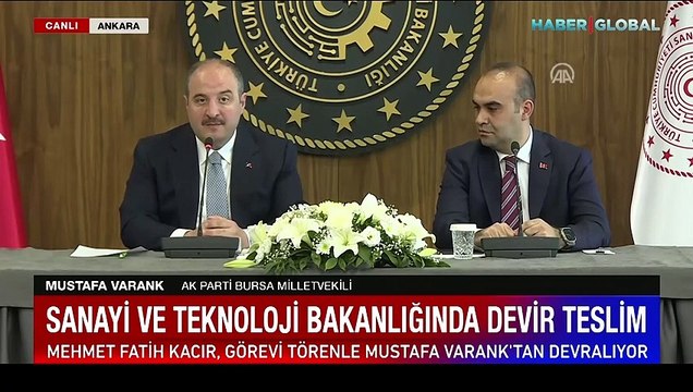 Sanayi ve Teknoloji Bakanlığı'nda devir teslim! Bakan Kacır: Çıta çok yüksek, bunun bilincindeyiz