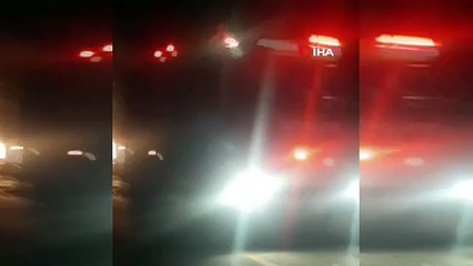 Une voiture a pris feu dans un accident de chaîne