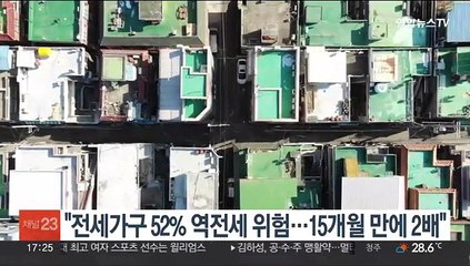 "전세가구 52% 역전세 위험…15개월 만에 2배"