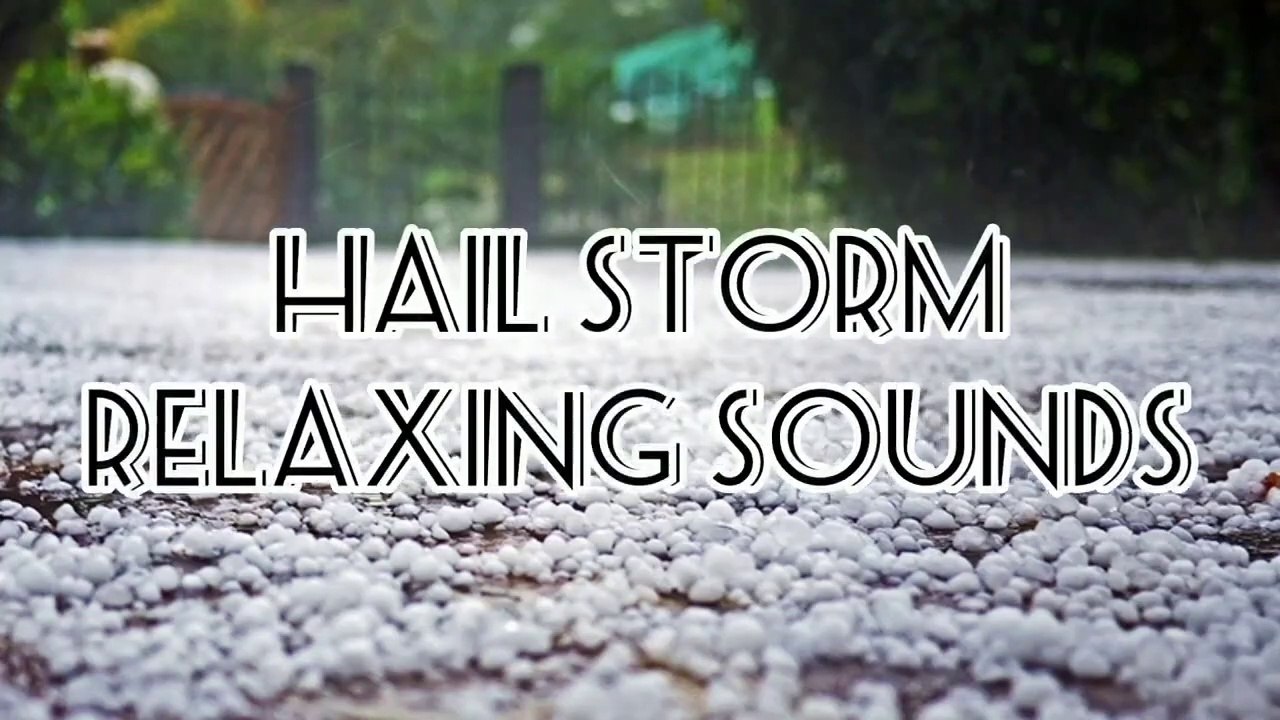 Relaxing Hail Storm Sounds I Hail Thunderstorm Dark Noise