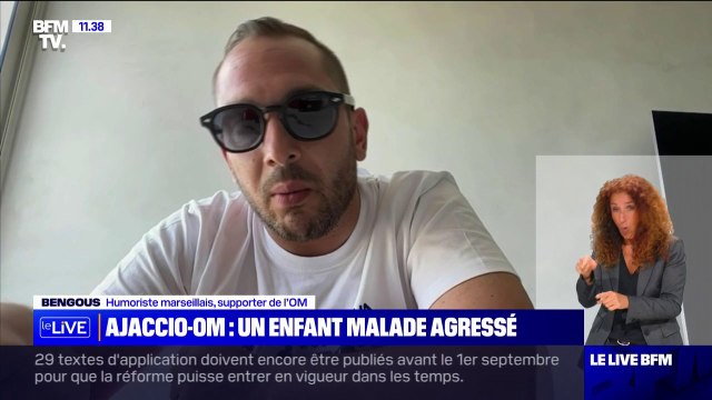Enfant malade agressé lors d'Ajaccio-OM: la maman était dans un état second , selon l'humoriste marseillais Bengous