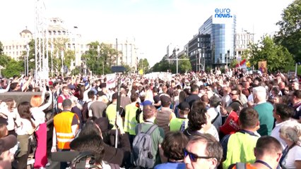 Tens of thousands of Serbs march in Belgrade calling for gun control reforms