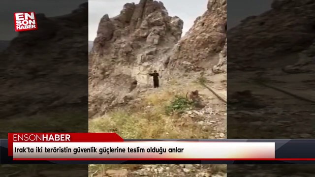 Irak'ta iki teröristin güvenlik güçlerine teslim olduğu anlar
