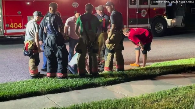 Fawn reunited with mother after rescued from storm drain