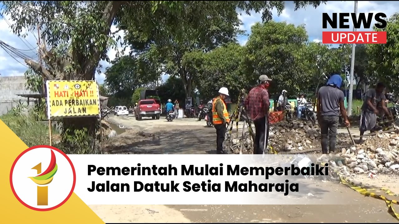 Pemerintah Mulai Memperbaiki Jalan Datuk Setia Maharaja