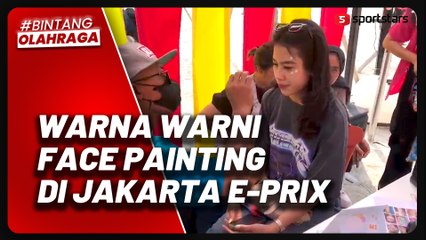 Face Painting di Jakarta E-Prix 2023 Diserbu Pengunjung, Penuh Warna-Warni