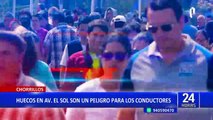 Avenida El Sol: Vecinos de Chorrillos denuncian que desde hace 5 años no arreglan los baches en la vía