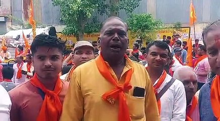 जयपुर चारदीवारी में निकली भगवा रैली