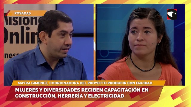 Mayra Giménez, coordinadora del proyecto Producir con equidad , con respecto al proyecto en donde mujeres y diversidades reciben capacitación en construcción, herrería y electricidad, destacó: el proyecto es una política de inclusión y acceso a la educa