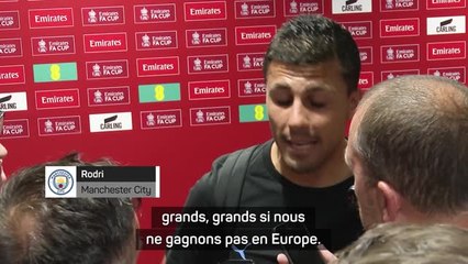 Finale - Rodri considère que City ne sera pas "grand, grand" en cas d'échec en C1