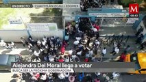 Alejandra Del Moral emite voto en Cuautitlán Izcalli, Edomex