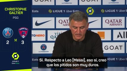 Galtier: "Respecto a Messi, creo que los pitidos son muy duros"