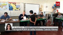 INE reporta 95.80 por ciento de casillas instaladas en Coahuila y Edomex