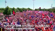 A lengyel kormány gazdasági és politikai lépései ellen tüntettek Varsóban