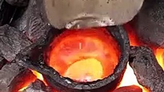 Casting copper hammer out of scraps. Source_ AlmostPerfectRestoration